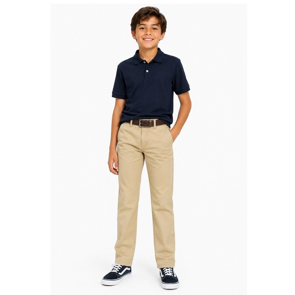 NWT Sonoma Flexwear Boys Khaki Straight Pants Size 12 Stretch School Uniform